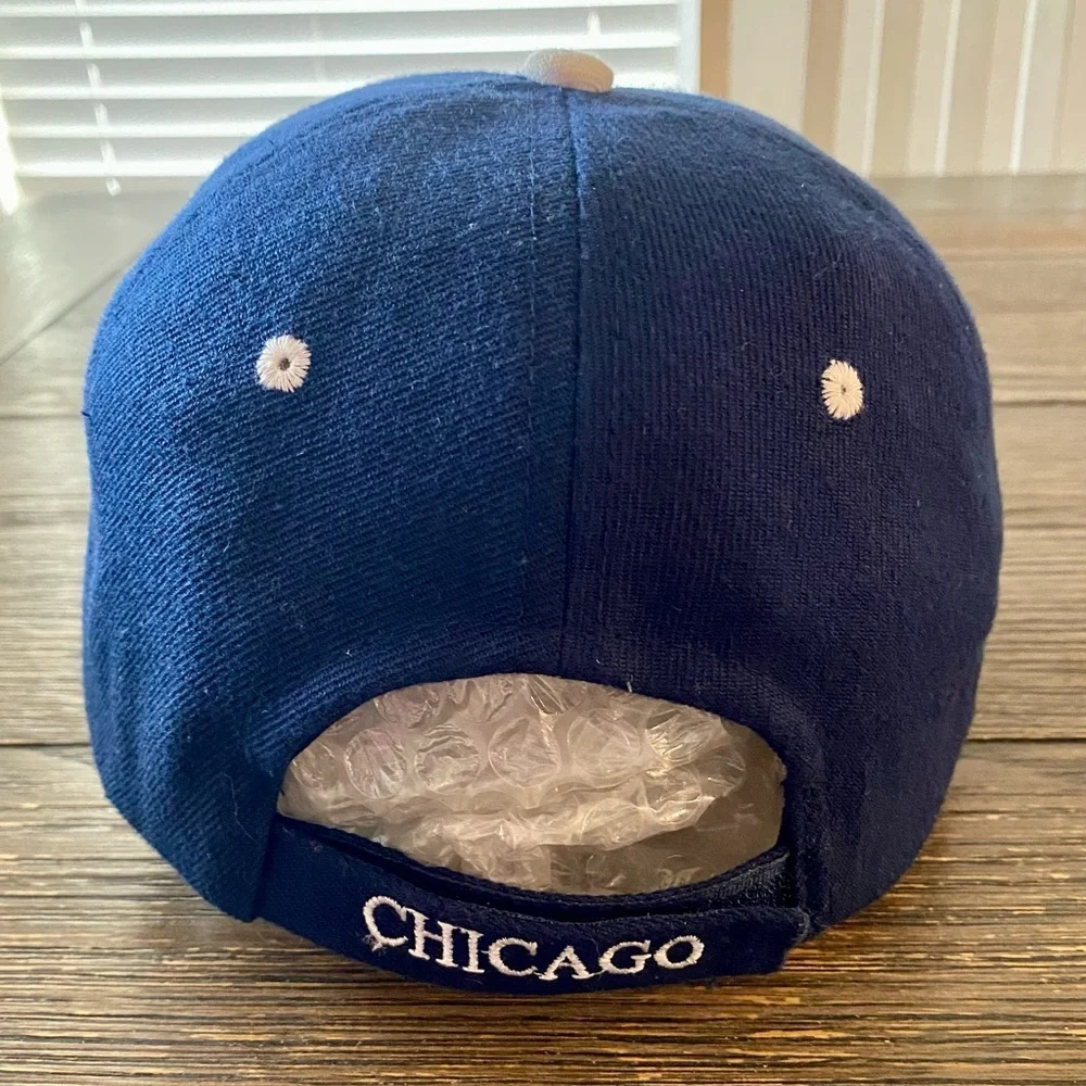 Chicago Hat Baseball Cap Adjustable One Size Blue City Illinois Embroidered